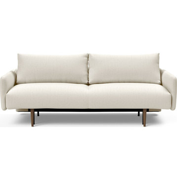 Frode Styletto Sofa Bed Upholstered Arms - Boucle Off White