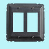 Switchplate Black Iron Double GFI