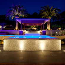 Back yard pool lighting