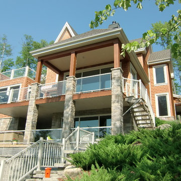 Red cedar shingles on ground floor house