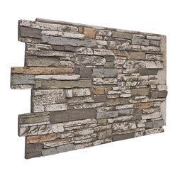 ALPINE FAUX DEEP STACKED STONE- 24"H x 48"W - Wall Panels