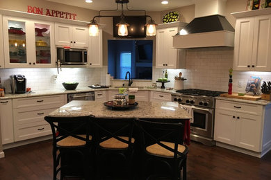 Example of a transitional kitchen design in Atlanta