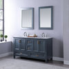 Isla Single Bathroom Vanity Set, Classic Blue, 60", With Mirror