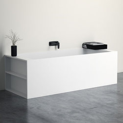 LUSSO STONE ETHOS MENSOLA STONE RESIN SOLID SURFACE FREESTANDING BATH 1800 - Products