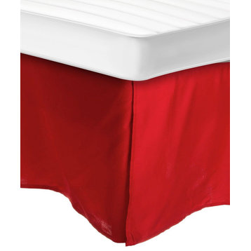 300 Thread Count Egyptian Cotton Bed Skirt, Red, Queen