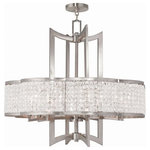 Livex Lighting - Livex Lighting 50578-91 Grammercy - 8 Light Chandelier in Grammercy Style - 30 I - 50578-91Crystal strands strung in a decorative shade desigGrammercy 8 Light Ch Brushed Nickel ClearUL: Suitable for damp locations Energy Star Qualified: n/a ADA Certified: n/a  *Number of Lights: 8-*Wattage:60w Candelabra Base bulb(s) *Bulb Included:No *Bulb Type:Candelabra Base *Finish Type:Brushed Nickel