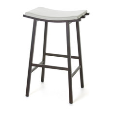 Amisco - Amisco Nathan Non Swivel Backless Stool 40033, 26", Counter Height - Bar Stools and Counter Stools