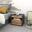 Modern Bedside Table, Oak Finished MDF With 1-Drawer