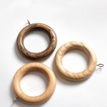 QYT100 Wood Curtain Rings For 0.98"/1.1"/1.18"/1.38" Wood Curtain Rods
