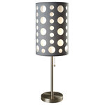ORE International - 33"H Modern Retro Grey-White Table Lamp - 33"H Modern Retro Grey-White Table Lamp� This contemporary and stylish table lamp will brighten up your room while adding a touch of modern