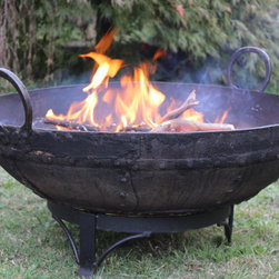 Fire Pits or Fire Bowls. Genuine Old Indian Kadhai or Cooking Pot - Fire Pits