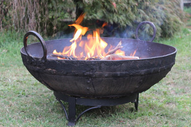 Fire Pits or Fire Bowls. Genuine Old Indian Kadhai or Cooking Pot