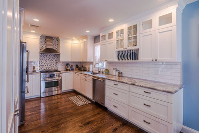 Example of a trendy kitchen design in New York