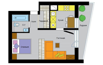 Дизайн проект 3-комнатной квартиры в домах серии П-44