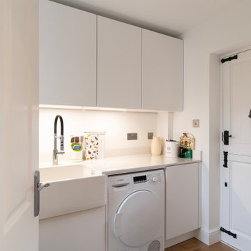 Contemporary White Kitchen in Thames
