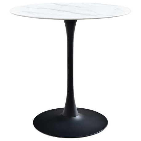 Tulip Counter Height Table, Matte Black Finish