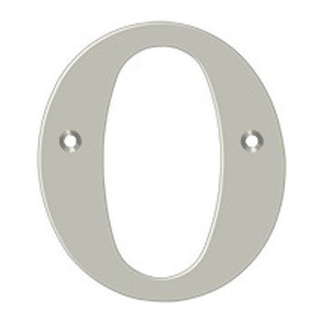 RL4O-15 4" Residential Letter O, Satin Nickel