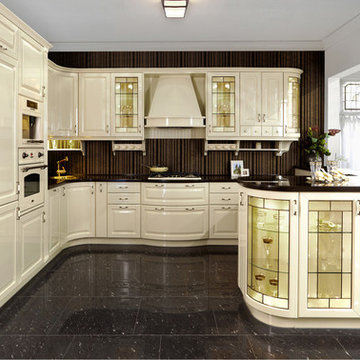Rustic HALINA kitchen in ivory tone