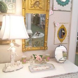 Antique - 1880's Federal Style Mirror with Rosebud - Products