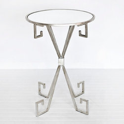 Worlds Away August S silver leafed side table - Side Tables And End Tables
