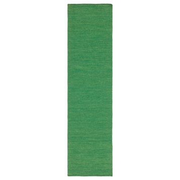 Safavieh Kilim Klm850Y Solid Color Rug, Green, 2'3"x9'