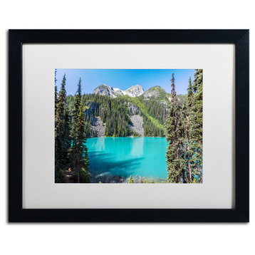 Pierre Leclerc 'Turquoise Lake' Matted Framed Art, Black Frame, White, 20x16