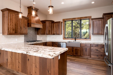 Inspiration for a rustic kitchen remodel in Salt Lake City