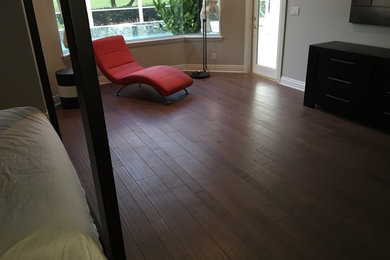 Inspiration for a modern bedroom remodel in Miami