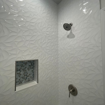 Tub Surround and Shower- 3D Wavy tiles