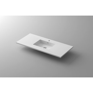 VIVA Stone 48" Matte White - Solid Surface Countertop