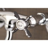 Kingston Brass KS115C Two Handle Wall Mount Bathroom Faucet, Polished Chrome