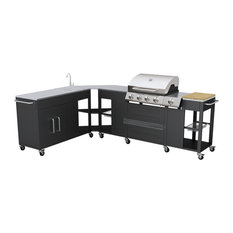 vidaXL Missouri Outdoor Kitchen Barbecue, 4-Burner