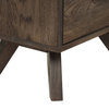 Armen Living Astoria 2-Drawer Modern Wood Nightstand in Brown