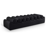 Meridian Furniture - Rumble Upholstered Bench, Black, 72" W x 22" D x 16.5" H, Vegan Leather - Indulge in the allure of the Black Vegan Leather Rumble Bench by Meridian Furniture. Its captivating design and luxurious Black Vegan Leather elevate any space with effortless elegance. Crafted with precision and durability in mind, this stunning piece becomes the focal point of gatherings, fostering moments of connection and warmth. Embrace sophistication and style with the Rumble Bench, a testament to exquisite taste and timeless beauty.