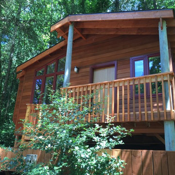 A Tiny Cedar House in the woods
