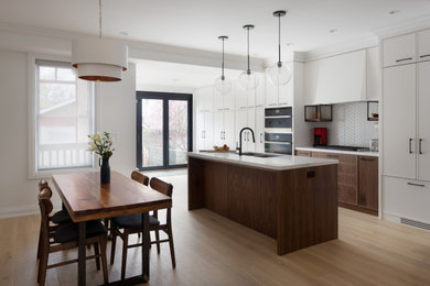 Example of a minimalist kitchen design in Toronto