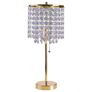 20.25" Deco Glam Gold Table Lamp