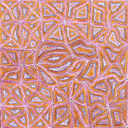 Colour Masters Aboriginal Art Lola Brown Nampitjinpa 60 x 60cm  Acrylic on Linen - Paintings