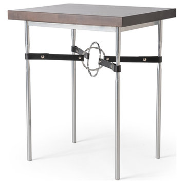 Hubbardton Forge 750114-07-84-LC-M3 Equus Wood Top Side Table in Dark Smoke