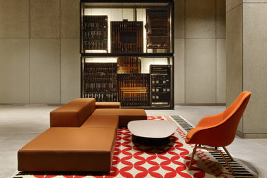 Inspiration for a contemporary living room remodel in New York