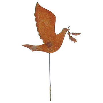 Dove Rusted Garden Stake