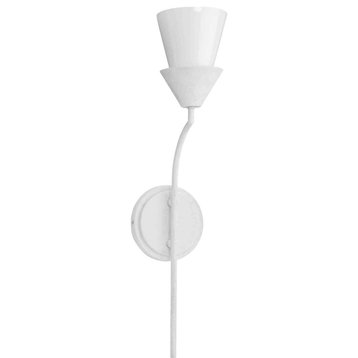 Pinellas 1 Light Wall Sconce, White Plaster