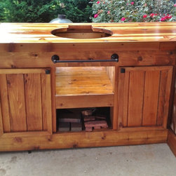 Big Green Egg Table -- "The Sidebar" - Outdoor Products