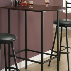 Cappuccino & Black Metal Spacesaver Bar Table - Products
