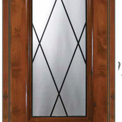 Prehung Entry Single Door 80 Alder Sandringham 1 Panel 3/4 Lite Glass - Front Doors
