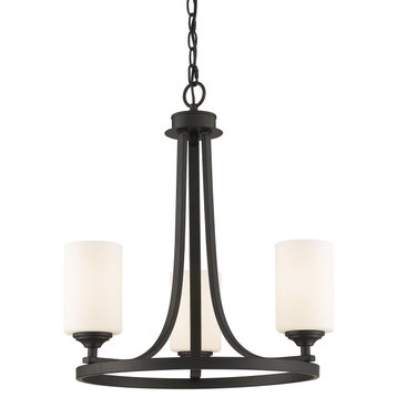 Bordeaux Collection 3 Light Chandelier in Bronze Finish