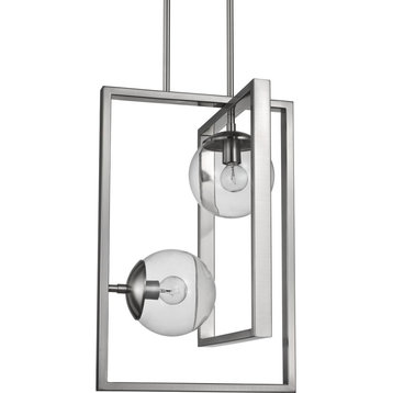 Atwell Collection Brushed Nickel 2-Light Pendant