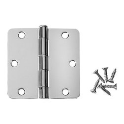 Cosmas - Cosmas Polished Chrome Door Hinge 3.5" With 1/4" Radius Corners - Hinges