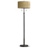 The Grande 55"~66"H Adjustable Floor Lamp_Dark Bronze, Drum_brown Shade