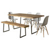 Brooklyn Modern Rustic Reclaimed Wood Dining Table, Standard, 72x36
